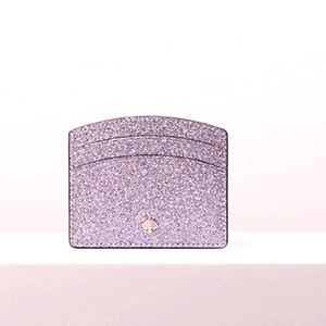 KATE SPADE BURGESS GLITTER LILAC PURPLE CARDHOLDER